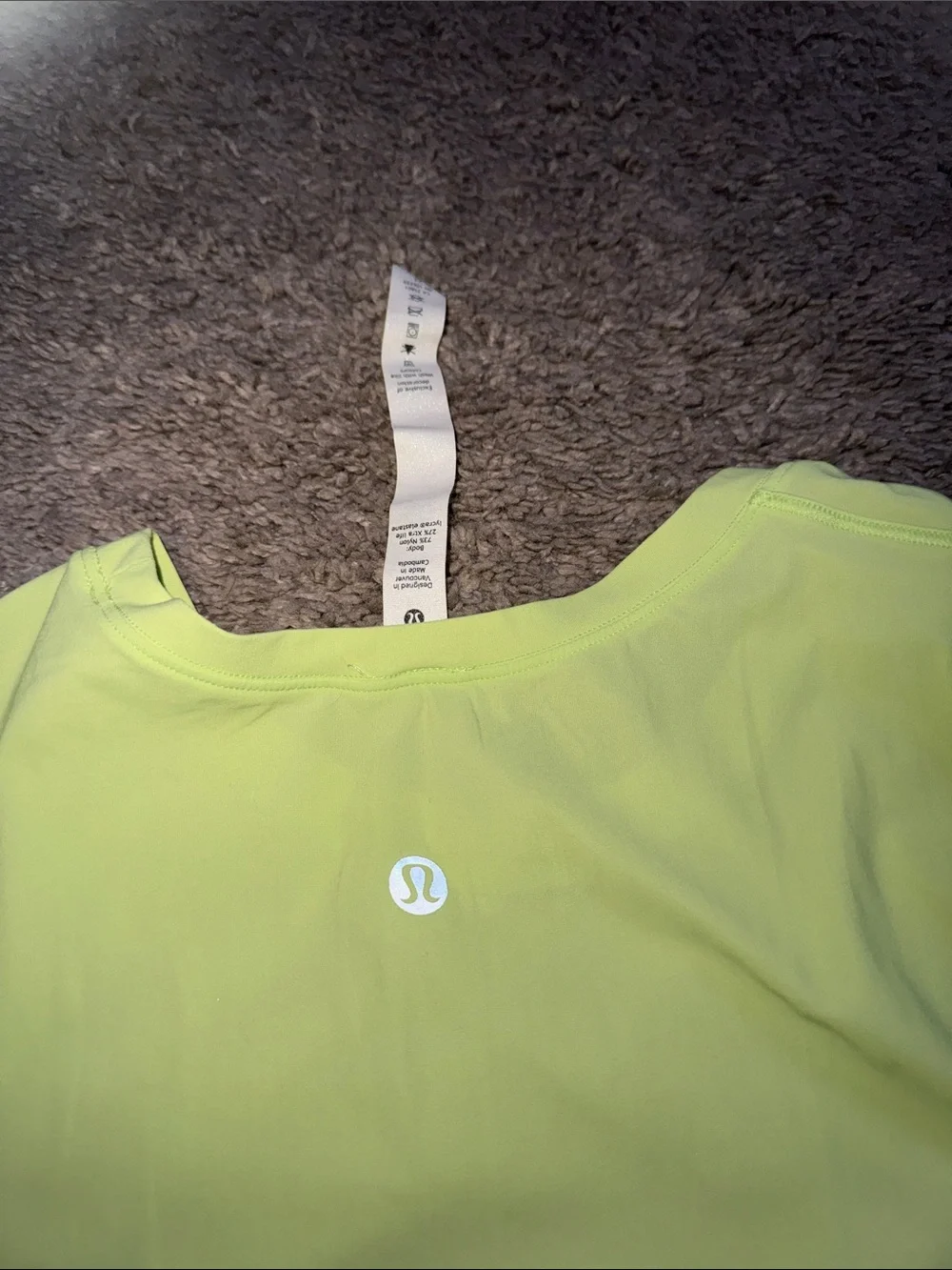 lululemon athletica Neon Yellow Sleeveless Performance Tank